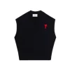 AMI Paris Ami De Coeur V-neck vest black