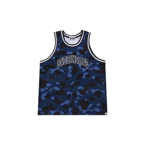 BAPE Color Camo Basketball Tank Top ‘Navy’