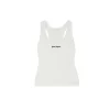 Palm Angels Classic Logo Rib Tank “White/Black