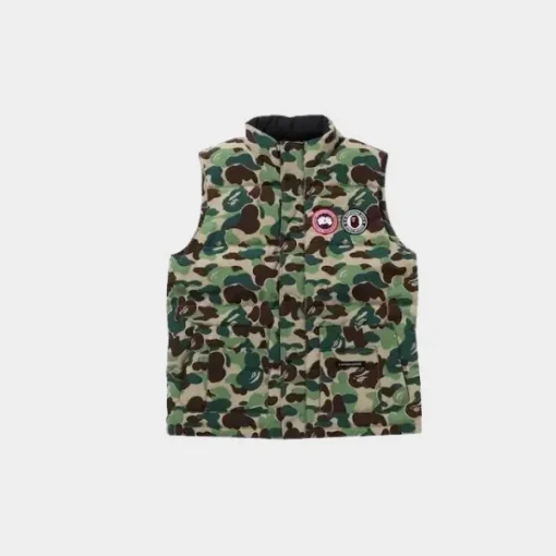 BAPE x Canada Goose Freestyle Vest Green