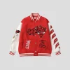 Off-White Chicago Bulls Varsity Jacket Red & White