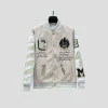 Off-White Varsity Jacket Cream Color