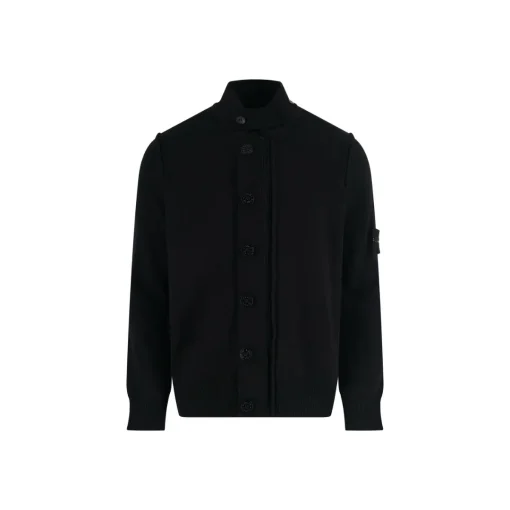Stone Island Sweater Black Cardigan