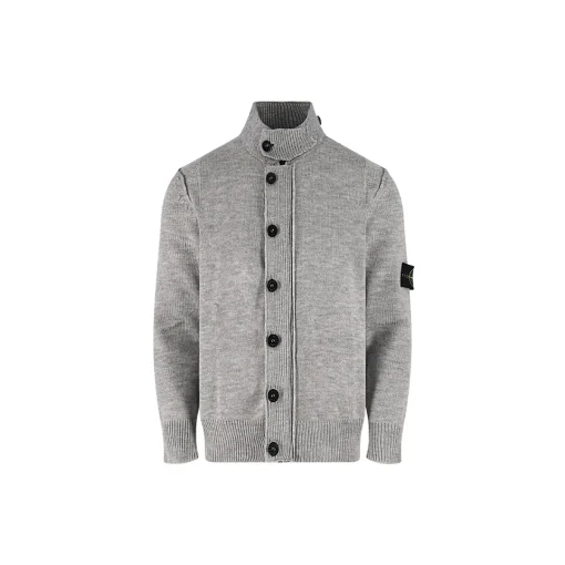 Stone Island Sweater Gray Cardigan