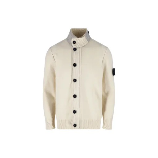 Stone Island Sweater Cream Cardigan