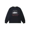 Corteiz Alcatraz Classic Letter Logo Print Casual Fleece Sweatshirt Black