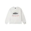 Corteiz Alcatraz Classic Letter Logo Print Casual Fleece Sweatshirt White