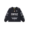 Corteiz Alcatraz Waterproof Windbreaker Crew Neck Black