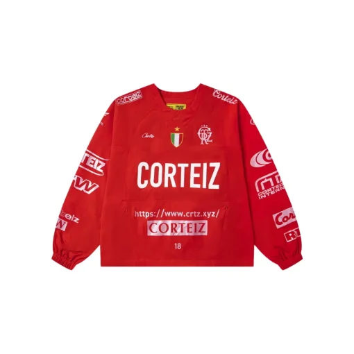 Corteiz Alcatraz Waterproof Windbreaker Crew Neck Radiant Red
