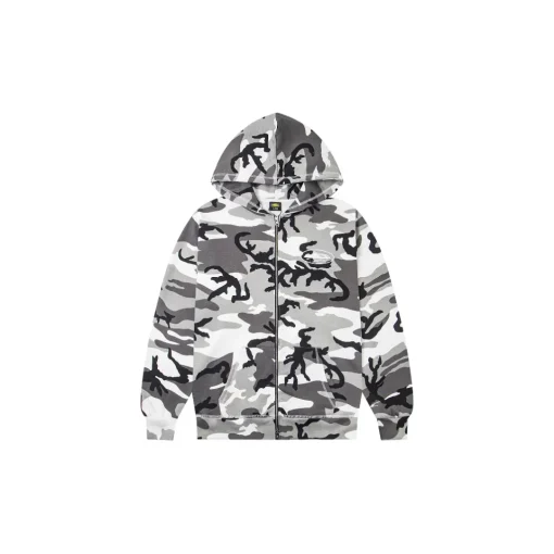 Corteiz Devil’s Island Classic Print Winter Retro Camouflage Casual Hoodie