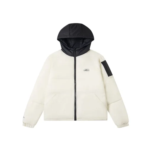 Corteiz Alcatraz Classic Hooded Down Puffer Jacket White