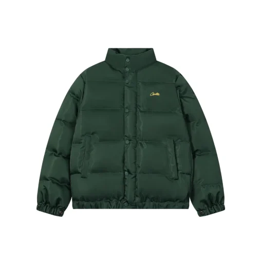 Corteiz Alcatraz Classic Hooded Down Puffer Jacket Green