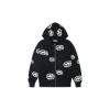 Corteiz Denim Tears Cotton Wreath Zip Hoodie Black