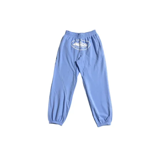 Corteiz Sweatpants Baby Sky Blue with White Logo