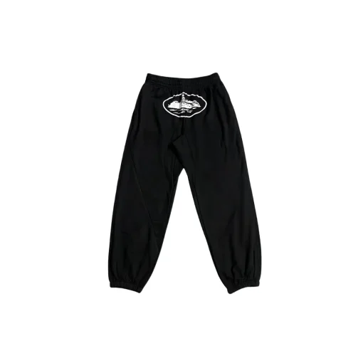 Corteiz Sweatpants Black With White Logo