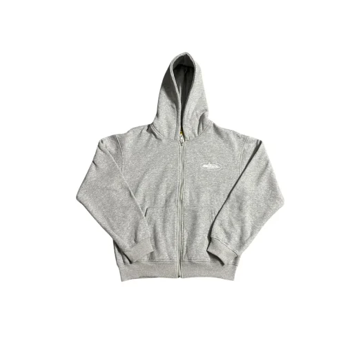 Corteiz Alcatraz Island Puff Print Jacket Gray