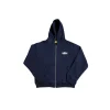 Corteiz Alcatraz Island Puff Print Jacket Navy Blue