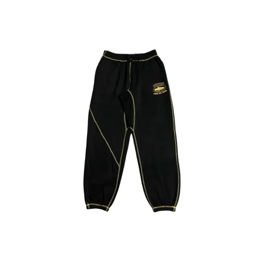 Corteiz Alcatraz Sweatpant Black Yellow Stipe