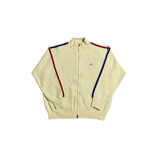 Corteiz VVS Knit Zip Cream Red Blue Stripes