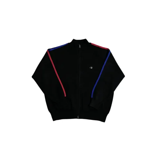 Corteiz VVS Knit Zip Black Red Blue Stripes