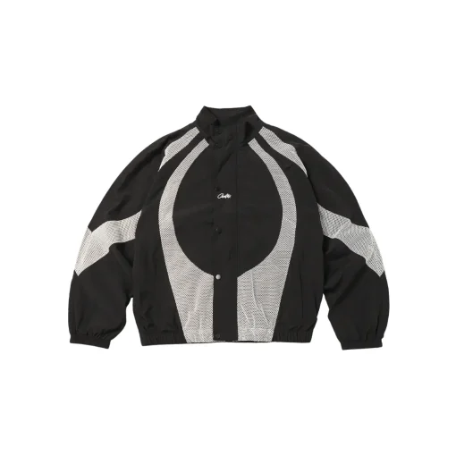 Corteiz Alcatraz Color Blocked Windbreaker Black Gray
