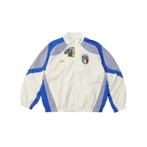 Corteiz Alcatraz Embroidered Jacket White Blue