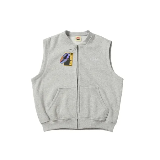 Corteiz Alcatraz Expo Fleece Vest Gray