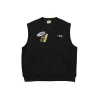 Corteiz Alcatraz Expo Fleece Vest Black