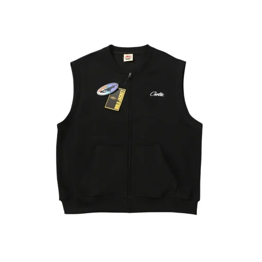 Corteiz Alcatraz Expo Fleece Vest Black
