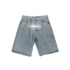 Corteiz Alcatraz Denim Shorts Blue