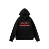 Amiri Classic Print Logo Red Black Hoodie