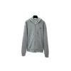 Ami Paris De Coeur Zip Up Hoodie Gray