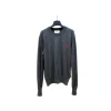 Ami Paris De Coeur Logo Embroidered Merino Wool Crew Neck Sweater Grey