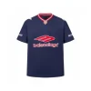 Balenciaga 3B Football Short Sleeve V Neck T Shirt Blue Jersey