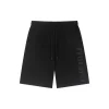 Balenciaga Logo Print Cotton Black Shorts Black Monogram