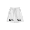 Balenciaga White Shorts With Black Logo
