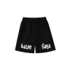 Balenciaga Black Shorts White Logo