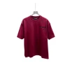 Balenciaga Short Sleeved T Shirt Maroon