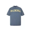 Balenciaga Tape Type Medium Fit T Shirt Faded Sky Blue