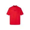Balenciaga Logo Medium Fit T-Shirt Red Vintage Cotton Jersey