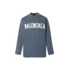 Balenciaga Dubai Soccer Long Sleeve T Shirt Polyester Faded Blue