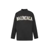 Balenciaga Dubai Soccer Long Sleeve T Shirt Polyester Faded Light Black
