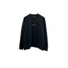 Balenciaga Small Text Logo Black Oversized Sweater
