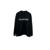 Balenciaga Oversized Black Sweater With Text Monogram
