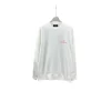 Balenciaga Oversized Full White Sweater Pink Logo