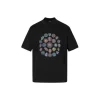 Balenciaga T Shirt Faded Washed Black With Symbol Monogram