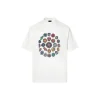 Balenciaga T Shirt Faded Washed White With Symbol Monogram