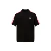 Balenciaga T Shirt Black With Red Strip