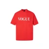Balenciaga Short Sleeve Vogue Paris T Shirt Red