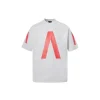 Balenciaga Oversized Short Sleeve White T Shirt Letter Print Red